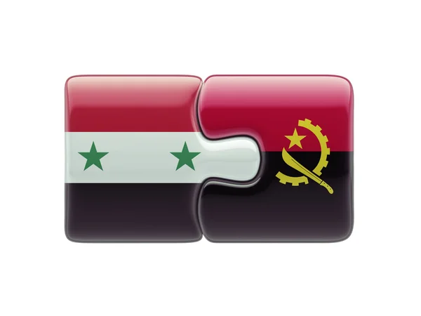 Syrië Angola puzzel Concept — Stockfoto