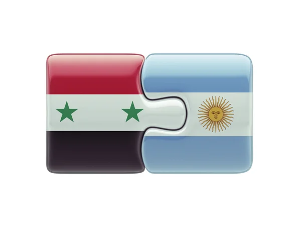 Syrien Argentina pussel koncept — Stockfoto