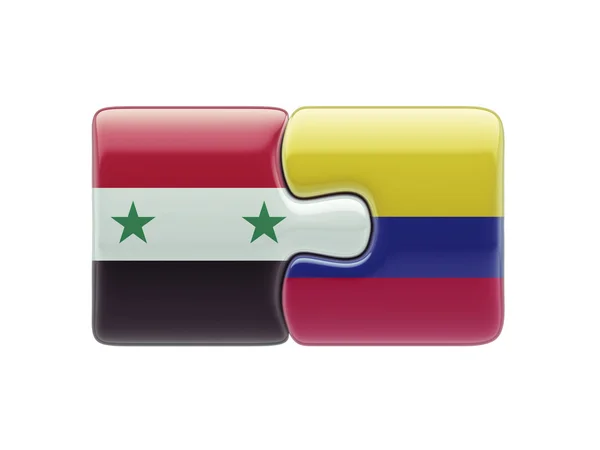 Siria Colombia Puzzle Concepto — Foto de Stock