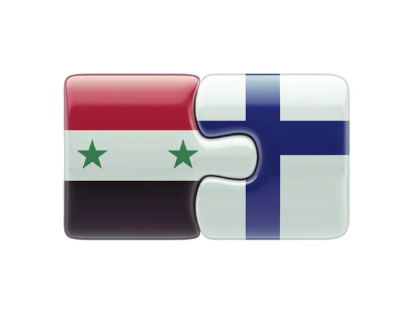 Syrië Finland puzzel Concept — Stockfoto