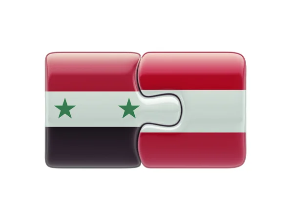 Syria Austria  Puzzle Concept — Stock Photo, Image
