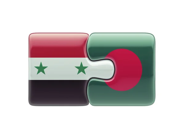 Syria Bangladesh  Puzzle Concept — Stock Photo, Image