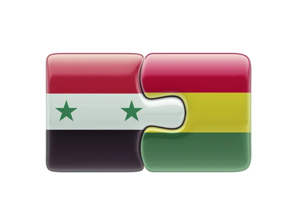 Syria Bolivia  Puzzle Concept — Stock Photo, Image