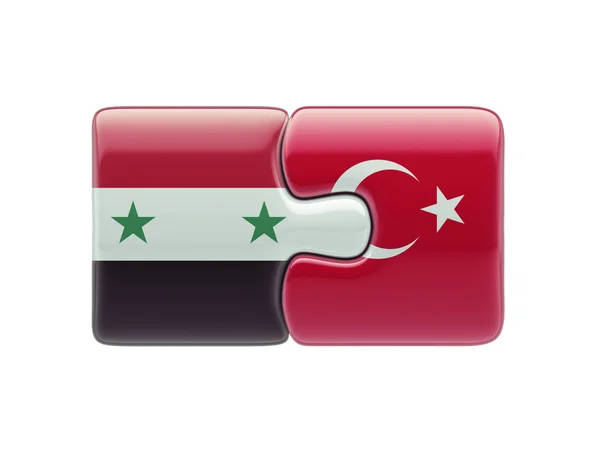 Siria Turquía Puzzle Concepto — Foto de Stock
