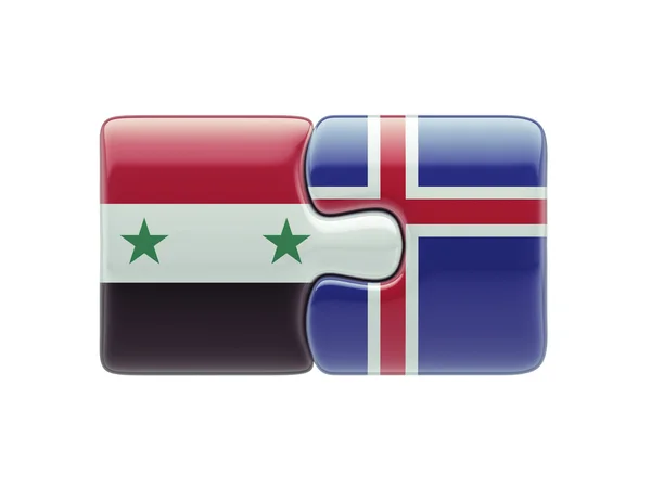 Syria Iceland  Puzzle Concept — Stock Photo, Image