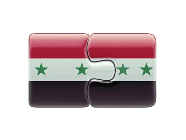 Síria Puzzle Concept — Fotografia de Stock