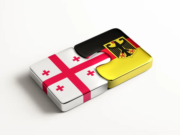 Germany Georgia  Puzzle Concept — Stock Photo, Image