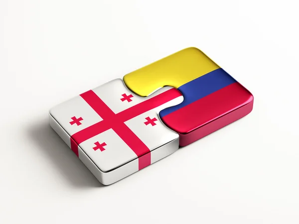 Colômbia Georgia Puzzle Concept — Fotografia de Stock