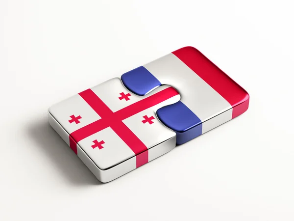 France Georgia  Puzzle Concept — Stock Photo, Image