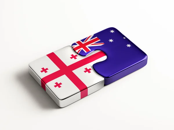 Australia Georgia  Puzzle Concept — Stock Photo, Image