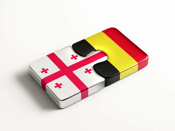 België Georgië puzzel Concept — Stockfoto