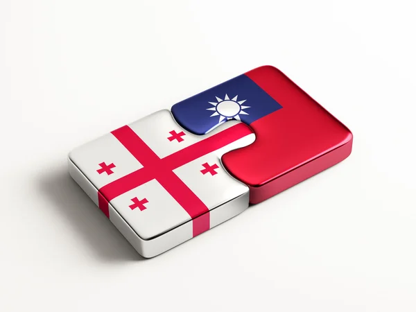 Taiwan Georgië puzzel Concept — Stockfoto