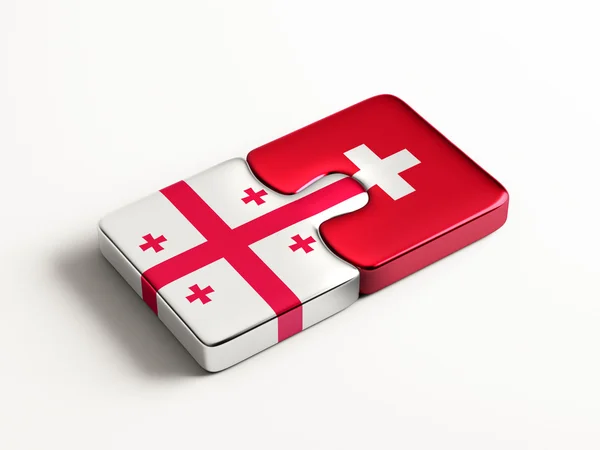 Suiza Georgia Puzzle Concept —  Fotos de Stock