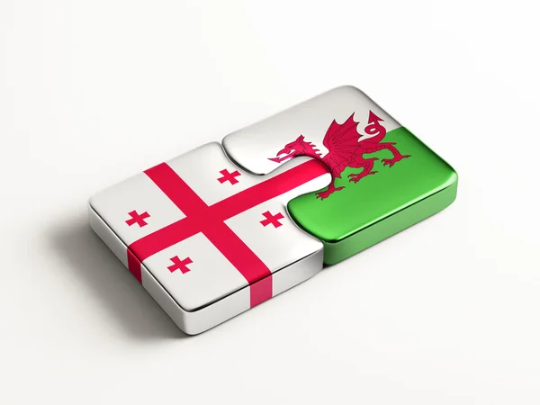 Wales Georgia  Puzzle Concept — Stock Photo, Image