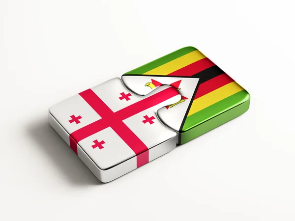Zimbabwe Georgia Puzzle Concepto —  Fotos de Stock