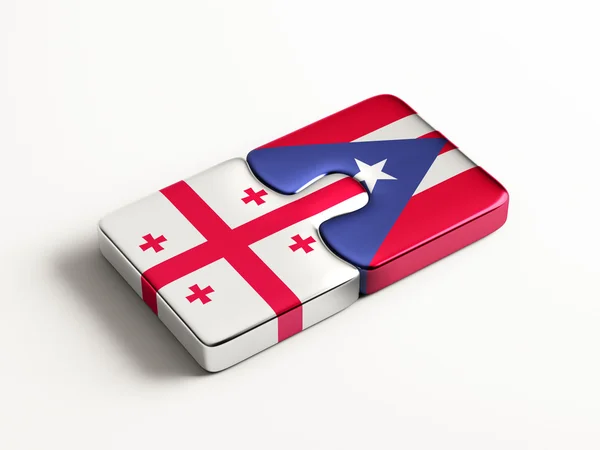 Puerto Rico Georgië puzzel Concept — Stockfoto