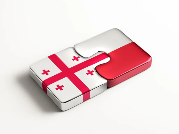 Polen Georgië puzzel Concept — Stockfoto