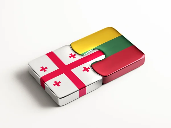 Litouwen Georgië puzzel Concept — Stockfoto