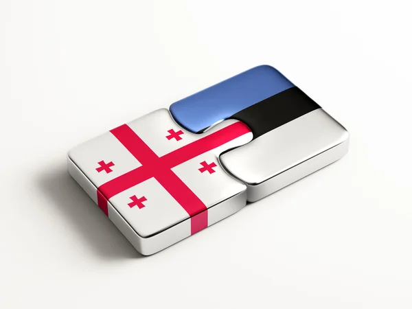 Estonia Georgia  Puzzle Concept — Stock Photo, Image