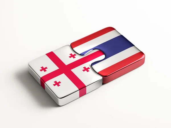 Thaïlande Géorgie Puzzle Concept — Photo