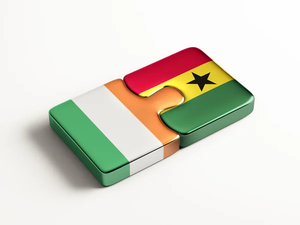 Ghana Irlanda Puzzle Concepto — Foto de Stock