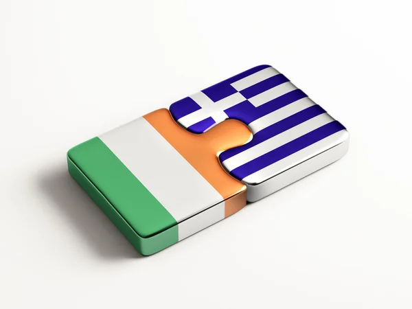 Greece Ireland  Puzzle Concept — Stock Photo, Image