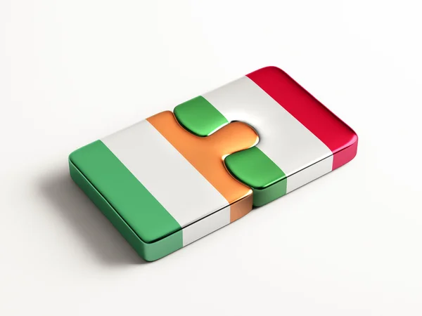 Italy Ireland  Puzzle Concept — Stock Photo, Image