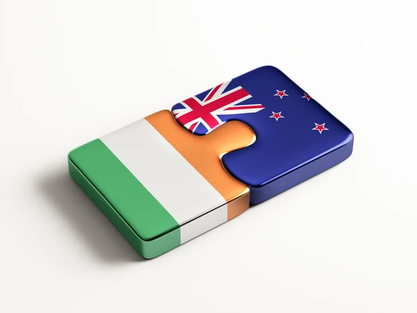 Nova Zelândia Irlanda Puzzle Concept — Fotografia de Stock