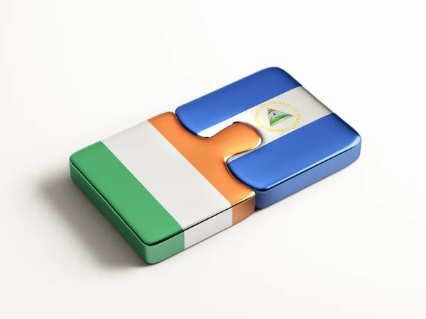 Nicaragua Ireland  Puzzle Concept — Stock Photo, Image