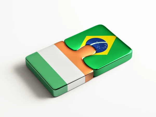 Brasil Irlanda Puzzle Concepto — Foto de Stock