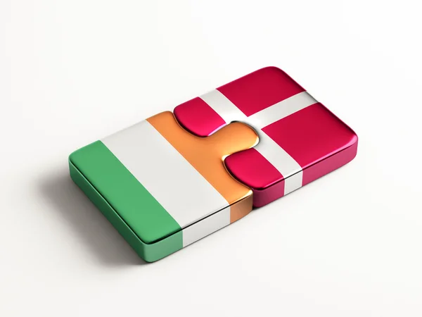 Danemark Irlande Puzzle Concept — Photo