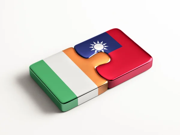 Taiwan Ireland  Puzzle Concept — Stock Photo, Image