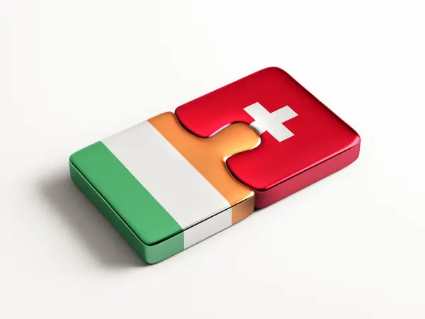 Svizzera Irlanda Puzzle Concept — Foto Stock