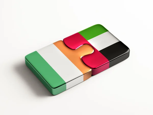 United Arab Emirates Ireland Puzzle Concept — Stock Photo, Image