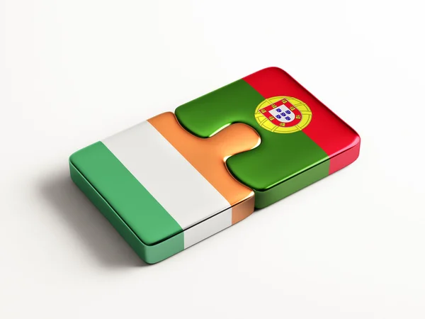 Portugal Ierland puzzel Concept — Stockfoto