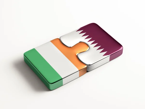 Qatar Irlanda Puzzle Concept — Foto Stock