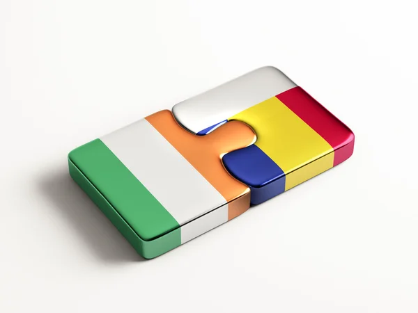 Romania Ireland  Puzzle Concept — Stock Photo, Image