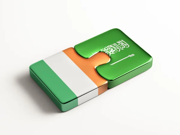 Arábia Saudita Irlanda Puzzle Concept — Fotografia de Stock