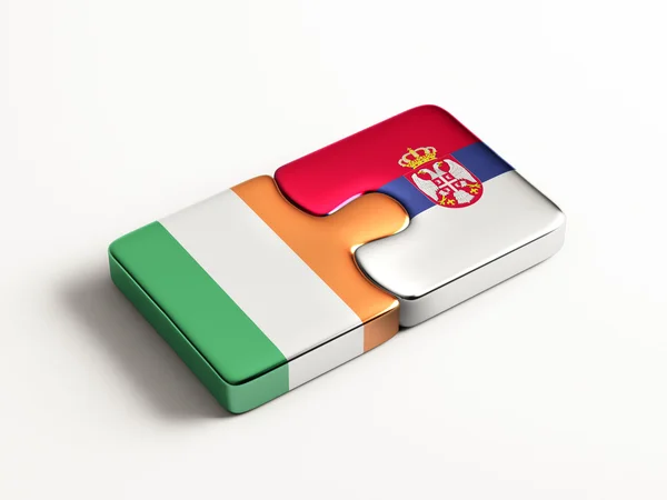Sérvia Irlanda Puzzle Concept — Fotografia de Stock