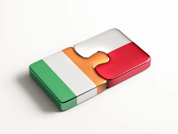 Poland Ireland  Puzzle Concept — Stock Photo, Image