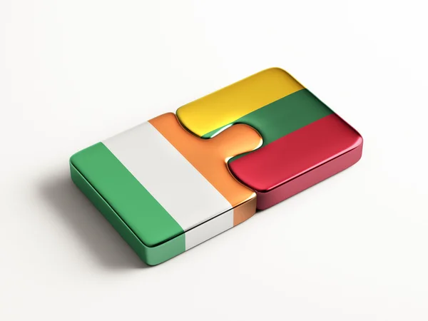 Lituânia Irlanda Puzzle Concept — Fotografia de Stock