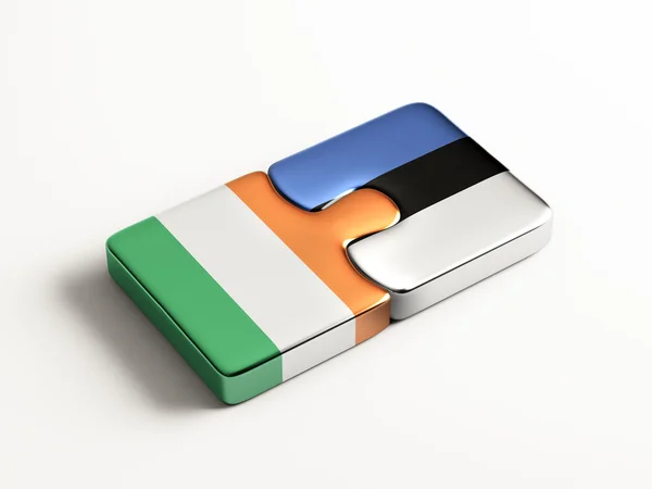 Estonia Irlanda Puzzle Concept — Foto Stock