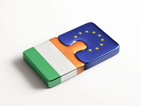 Europeiska unionen Irland pussel koncept — Stockfoto