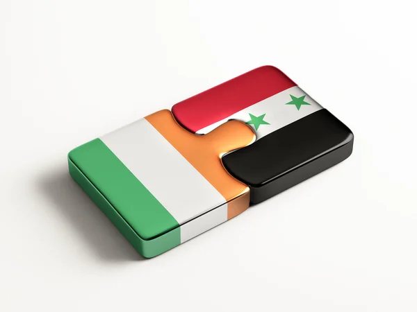 Syrien irland puzzle-konzept — Stockfoto