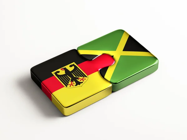 Jamajka Německo Puzzle koncept — Stock fotografie