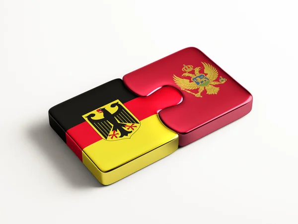 Montenegro Duitsland puzzel Concept — Stockfoto