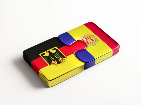 Andorra Alemanha Puzzle Concept — Fotografia de Stock