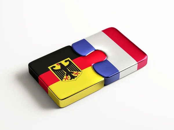 Frankrijk Duitsland puzzel Concept — Stockfoto