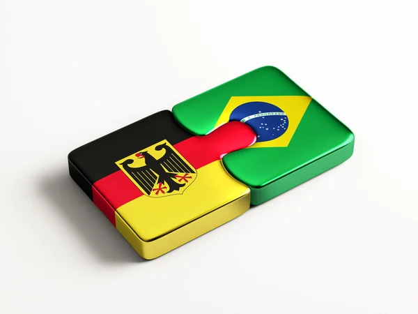 Brasil Alemania Puzzle Concepto —  Fotos de Stock