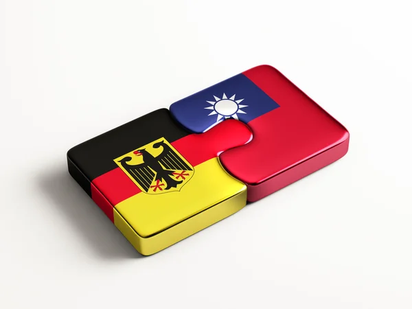 Taiwan Duitsland puzzel Concept — Stockfoto